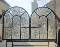 Massive Türfenster aus Buntglas mit hoher Lichtdurchlässigkeit für Küche, Wohnzimmer, Treppenhaus, Flur, Werkstatt, Esszimmer, Dekoration