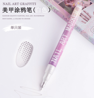 Marqueur d'art des ongles à base d'eau 0.5mm DIY Graffiti Nail Pen Acrylique Painter Marker
