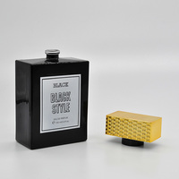 Botol parfum semprot kaca hitam 100 ml