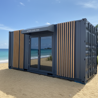 Maisons modulaires préfabriquées internationales, conteneurs maritimes modifiés pour l'extérieur