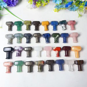 หินคริสตัลควอตซ์ธรรมชาติขนาด 30 มม. แบบคละสี สำหรับงานบำบัด <span class=keywords><strong>รูป</strong></span><span class=keywords><strong>การ์ตูน</strong></span> งานฝีมือ <span class=keywords><strong>ค้อน</strong></span>ตกแต่ง - Product Image 1