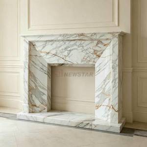 Chimenea Moderna de Mármol, Diseño Contemporáneo, Piedra Natural para Sala de Estar - Product Image 3