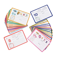 Cartes d'écriture cognitive réutilisables et effaçables personnalisées en gros, cartes de traçage animaux, chiffres et alphabet pour l'éducation des enfants