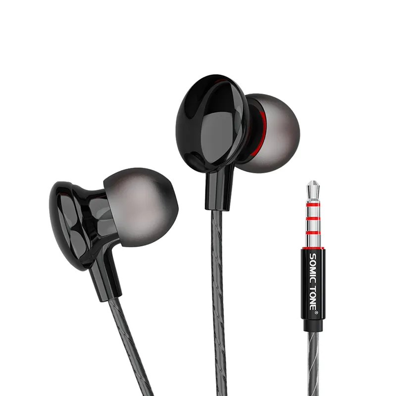 Cheap Earphone 3.5mm Stereo Wired Earphones HIFI Earphone Headset Headphone Earbuds With Mic For Iphone