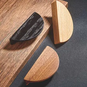 Prix de gros poignées d'armoire en bois de luxe personnalisé pas cher prix de gros poignée d'armoire en bois poignée en chêne armoire