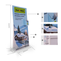 Support publicitaire pliable pour affiche A4 en papier recyclable imprimé sur mesure, support de table pour affichage