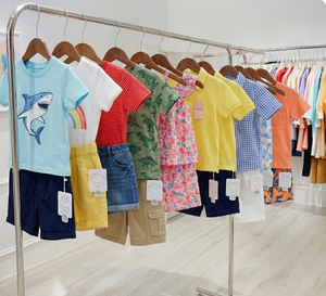 Ventes en gros de vêtements pour enfants unisexes décontractés d'été, ensembles de vêtements en coton imprimés de dessins animés, expédition aléatoire - Product Image 1