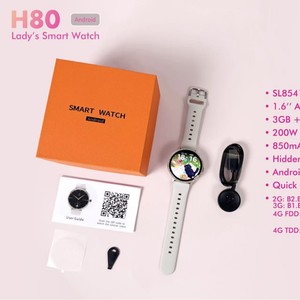 นาฬิกาสมาร์ทวอทช์ผู้หญิงรุ่น H80 สำหรับผู้สูงอายุ รองรับ <span class=keywords><strong>5G</strong></span> <span class=keywords><strong>ใส่</strong></span><span class=keywords><strong>ซิ</strong></span><span class=keywords><strong>ม</strong></span>การ์ดได้ หน้าจอ AMOLED สายซิลิโคน กล้องห<span class=keywords><strong>ม</strong></span>ุนได้ทั่วโลก วัดอัตราการเต้นของหัวใจ - Product Image 5