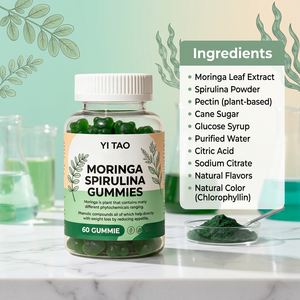 Gomitas de Moringa y Espirulina de Marca Privada OEM, Suplemento Antioxidante Vegetal, Apoyo para el Control de Peso, Control del Apetito, Energía y Desintoxicación - Product Image 6