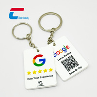 Populaire nouveau Design Logo QR Code personnalisé acrylique porte-clés personnalisé NFC porte-clés