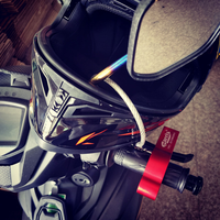 Verrou de sécurité pour casque de moto en aluminium usiné CNC, pince antivol pour guidon avec câble en acier, fournisseur en gros OEM