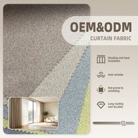 Tissus pour rideaux occultants 100% polyester non tissé texturé élégant ColorsTex OEM/ODM, isolation solaire