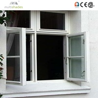 Fenêtre à battant électrique avec auvent, certifiée NFRC, à rupture de pont thermique, en aluminium, double vitrage Low-E, avec moustiquaire en acier inoxydable pour immeubles de grande hauteur