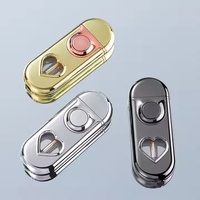 Nouveau gonflable Double feu amour fenêtre transparente métal briquet à gaz petite boîte-cadeau