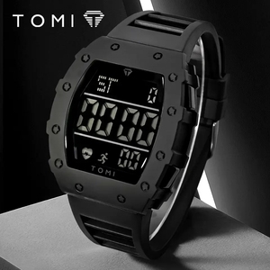 นาฬิกาข้อมือดิจิตอล <span class=keywords><strong>LED</strong></span> <span class=keywords><strong>TOMI</strong></span> T230 สำหรับผู้ชาย ดีไซน์ทรงถังไวน์ นาฬิกาอเนกประสงค์สำหรับผู้ชาย กันน้ำ เหมาะสำหรับกิจกรรมกลางแจ้ง ฟิตเนส กีฬา และนักเรียน - Product Image 1