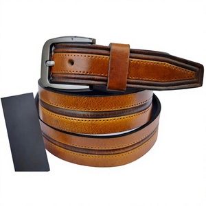Ceinture en cuir de vachette BS INTERNATIONAL pour homme, style vintage, boucle à ardillon solide en acier, robuste, durable, imperméable, écologique, design unique - Product Image 4