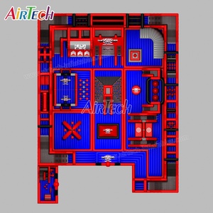 Cuối cùng chất lượng cao Inflatable chơi Trung tâm lớn nhảy lâu đài NINJA CHIẾN BINH sân chơi với trở ngại đua theo dõi cho người lớn - Product Image 5