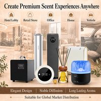 Diffuseur d'arômes à flamme simulée par ultrasons, humidificateur à brume froide, diffuseur de parfum, appareil d'éclairage ambiant pour la maison, l'hôtel, le bureau