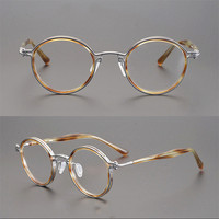Monture de lunettes ronde en titane pur Shenzhen Mazzucchelli Acettae, design japonais unisexe