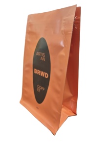 Sachet de <span class=keywords><strong>café</strong></span> 250g 340g 500g 12oz Orange Mat avec valve et fermeture éclair pour l'emballage de grains de <span class=keywords><strong>café</strong></span> torréfiés et de <span class=keywords><strong>café</strong></span> <span class=keywords><strong>moulu</strong></span> en vrac - Product Image 1