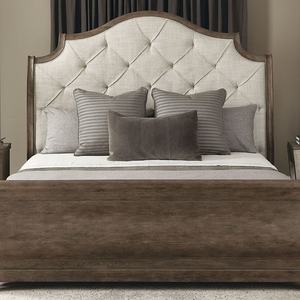 Лидер продаж, мебель для спальни, набор для спальни, размер king, деревянная рустикальная патина, с пуговицами, стеганная кроватка - Product Image 4