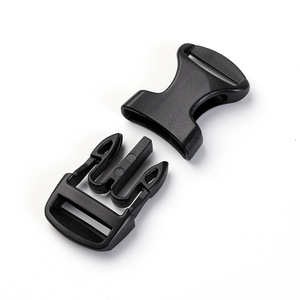 Hebilla de nailon de 20 mm, negra, de plástico, ajustable, para mochilas, riñoneras, correas de hombro, correas de seguridad - Product Image 1
