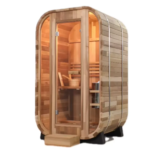 ساونا بخار حمراء مكعب صغير حديث مع موقد ساونا كهربائي رطب للاستخدام في الفيلا - Product Image 2