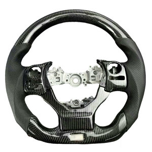 Volante de Coche Personalizado de Fibra de Carbono con Cuero <span class=keywords><strong>Blanco</strong></span> Perforado, Compatible con <span class=keywords><strong>Lexus</strong></span> IS350 GS350 GS300 IS250 RC350 LS <span class=keywords><strong>UX</strong></span> IS ES - Product Image 5