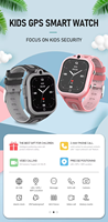 Montre GPS pour enfants 4G de 1,85 pouce, téléphone avec fonction SOS, localisation GPS, appels vidéo, appels téléphoniques, réponse automatique, montre intelligente