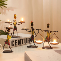 Strongwell nordique bougeoir en métal chandelier personnage abstrait Sculpture décor décoration de la maison Art cadeau chandelier