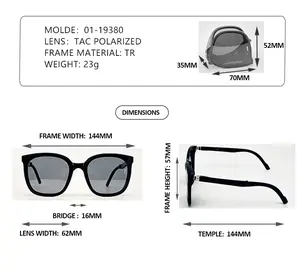 Portátil plegable al por mayor polarizado clásico moda señoras vintage gafas de sol marca de moda gafas de sol