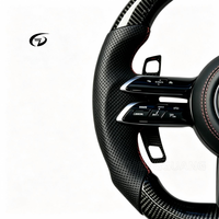 Volant sport en fibre de carbone LED pour Mercedes-Benz AMG CLA GLC GLB GLS GLE C63 W205 W213 Accessoires intérieurs
