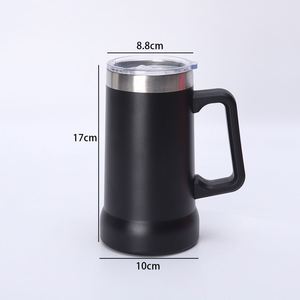Taza de Cerveza de 24 oz con Asa, Diseño Clásico, Aislamiento de Doble Pared, Acero Inoxidable con Recubrimiento en Polvo, Logotipo Personalizado - Product Image 2