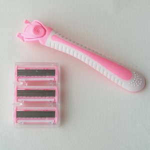 Women's Manual Razor 6 Blade Stainless Steel Pink Body Shaver Razor For Whole Body Use - Product Image 4