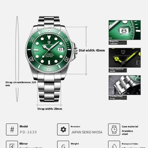 PAGANI DESIGN PD1639 Men's Mechanical Watches for Men <b>Automatic</b> Watch Waterproof 100M Top Brand Business Steel <b>Wristwatch</b> NH35A - Product Image 6
