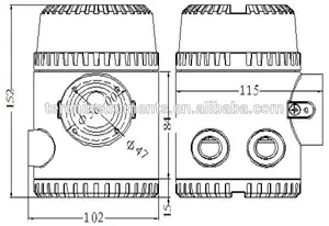 דיוק גבוה hart 4-20 mA flowmeter המגנטי PCB משדר ממיר נפרד או נפרד