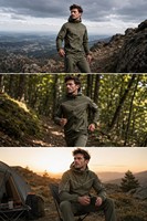 Conjunto Deportivo de 2 Piezas para Hombre, Chaqueta Cortavientos de Nailon con Capucha y Ribete Reflectante, Cierre Completo, Secado Rápido, para Actividades al Aire Libre, con Logotipo Personalizado, OEM, ODM, al por Mayor
