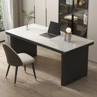 Bureau d'ordinateur en ardoise de style italien minimaliste moderne avec tiroirs, idéal pour la maison, le bureau, la chambre ou comme table d'étude pour étudiant