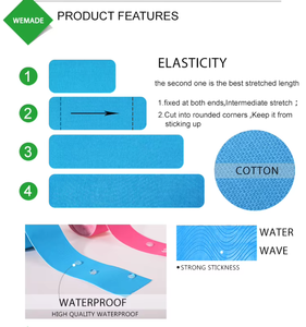 Bande de kinésiologie en coton imperméable et colorée, élastique, pour le soutien musculaire sportif et le soulagement de la douleur, forme personnalisée disponible - Product Image 4
