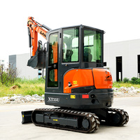 Mini-excavatrice XT35U 3,5 tonnes, pelle hydraulique polyvalente, moteur Kubota, excavatrice compacte pour travaux de terrassement agricole