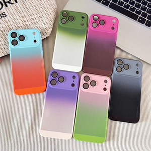 Rainbow Honeycomb Cooling Magnetic Phone <b>case</b> for iPhone 17 16 15 Pro Max Breathable Mesh Gradient lens glass <b>PC</b> Back Cover - Product Image 1