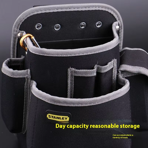 Sac de ceinture multifonctionnel en toile épaisse, sac à outils suspendu, rangement portable, sac à outils résistant à l'usure pour électricien - Product Image 2