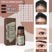 Kit de pochoirs pour sourcils EELHOE, poudre à sourcils naturelle, tampon pour sourcils, longue tenue, imperméable, outil de maquillage rapide et facile, vente en gros OEM ODM