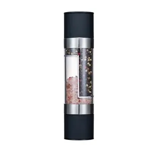 Wholesale Kitchen Gift Transparent Acrylic Salt And Pepper Grinder Set 2-in-1 Manual Sea Salt Mill With Adjustable Grinder Cap