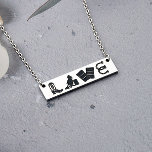 Cowboy Cowgirl Collier en acier inoxydable Lien Géométrique Horse Racing Pendentif compétitif avec Morgan Wallen No Fade Jewelry - Product Image 2