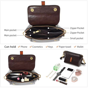 กระเป๋าสะพายไหล่หนังแท้สำหรับผู้หญิงกระเป๋าสะพายข้างทรงแมสเซนเจอร์แฟชั่น - Product Image 6