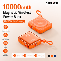 Power Bank Magnetik Nirkabel Baru 10000mAh PD22.5W Pengisian Cepat Baterai Eksternal Mini Portabel Layar LED Paket Li Polymer