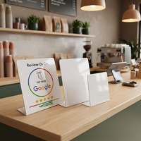 Soporte de menú personalizado con código QR para hoteles y restaurantes, soporte en blanco para reseñas en redes sociales, tarjetas NFC para mesa para negocios