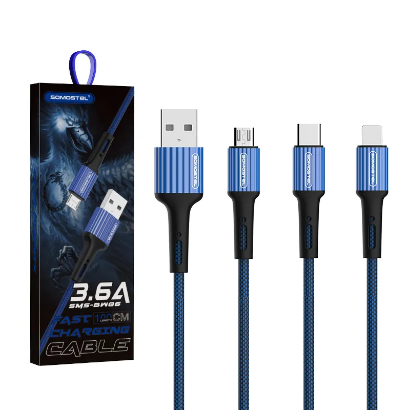 SOMOSTEL cheap cabo for apple iphone lightening chargingcable usb para celular for samsung android v8 tipo c type cable data usb