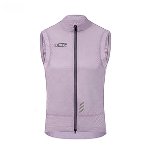 Veste de cyclisme coupe-vent respirante en tissu multicolores avec logo personnalisé imprimé pour les événements sur route, le VTT et l'entraînement par temps froid - Product Image 3